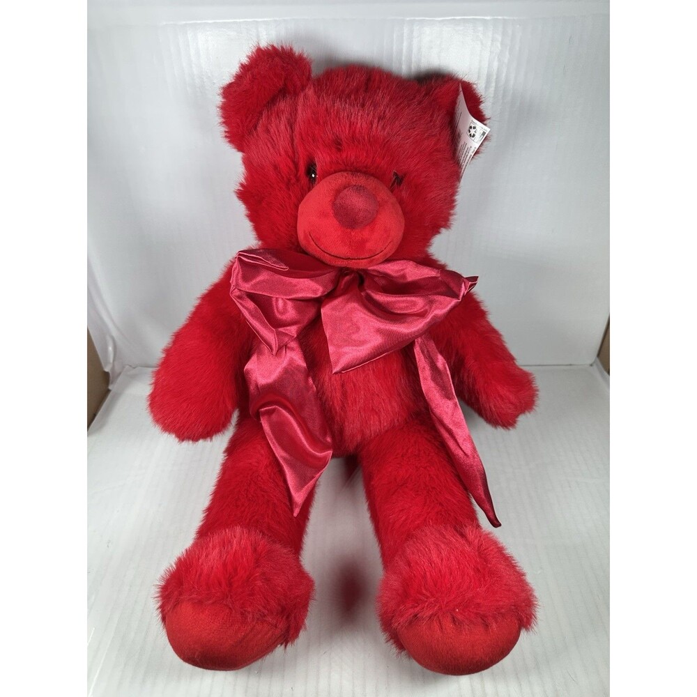 Holiday Time LG Red Teddy Plush Animal Bear Toy Christmas Size 12x10x15 NEW